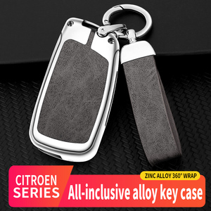 Étui de clé en alliage de zinc tendance pour Citroën <span class=keywords><strong>C3</strong></span> <span class=keywords><strong>C3</strong></span> <span class=keywords><strong>Aircross</strong></span> E <span class=keywords><strong>C3</strong></span>, protection intégrale pour clé de voiture, <span class=keywords><strong>accessoires</strong></span> - Product Image 1