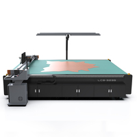Mesin Pemotong Kulit Otomatis AOL Flatbed CNC Digital Cutter Plotter dengan Pisau Osilasi untuk Pembuatan Bagian Atas Sepatu - Harga