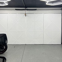 Plaques de plafond suspendu imperméables 24x24 pouces en PVC, panneaux texturés 3D, grille de plafond pour décoration murale intérieure, salon, chambre, bureau