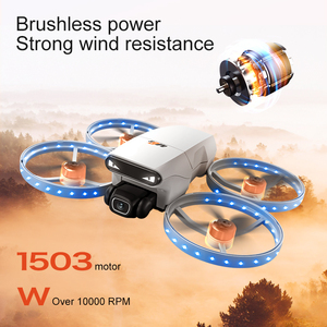 Mini drone M6S MAX avec LED, WiFi, double caméra 4K, pliable, moteur brushless, flux optique, longue portée, FPV, quadricoptère pour débutants - Product Image 4