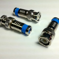 Connecteur BNC étanche en laiton pour câble coaxial RF RG59 et caméras CCTV