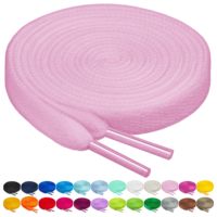 Cordones Planos de Color Personalizado a la Moda con Dijes, Cordones Elásticos de Poliéster Unisex para Zapatos Deportivos y Casuales