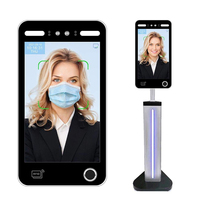 Control de Acceso Biométrico con Reconocimiento Facial, Visión Nocturna, Reinicio, Código QR, Huella Dactilar, Registro de Asistencia, WiFi, USB, Pantalla IPS HD de 10.1 Pulgadas