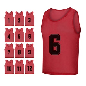 Rompi Latihan Tim Nomor 1-12, Pinnies, Jersey, Bibs Sepak Bola untuk Olahraga Dewasa, Cocok untuk Usia 18+ - Product Image 2