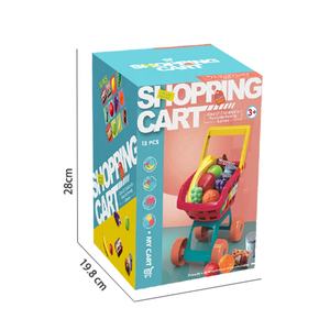 Carrello della Spesa Giocattolo per Bambini, Set da Cucina con Cibo Finto, Gioco di Ruolo per Bambine e Bambini, 13 Pezzi - Product Image 6