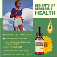 Gouttes de berbérine liposomale OEM - Mélange cannelle de Ceylan et chardon-Marie, complément alimentaire liquide oral sous marque privée 60ml