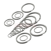 Porte-clés en acier inoxydable, anneau torique fendu