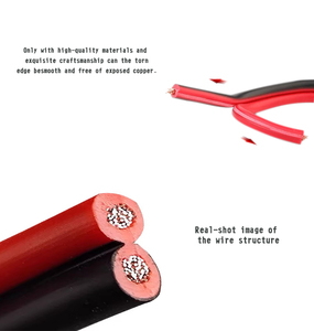 Rvb đỏ-đen đôi song song dây 2 lõi 0.5 / 1.0 / 2.5mm ² cho giám sát LED dải ánh sáng và loa cáp điện - Product Image 2