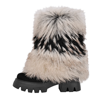 Nouvelles bottes pour femmes, chaussures de neige à tige mi-haute, bottes de chasse pour femmes avec fourrure, chaussures d'usine