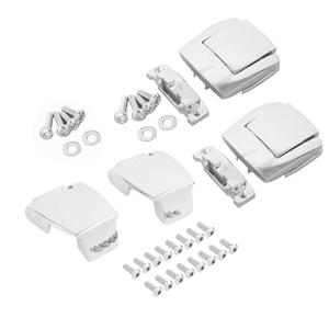 XINMATUO Chrome rasoir haché roi coffre loquets charnières adaptées pour Harley Tour Pak Touring XF2906365-<span class=keywords><strong>E</strong></span>-Set-US - Product Image 1