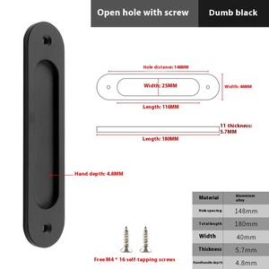 Pintu lemari kabinet dapur pegangan tersembunyi paduan Modern dengan gesper kaca geser anti-benturan tertanam seng untuk ruang tamu - Product Image 6