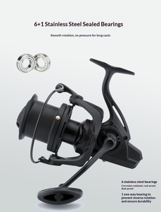Carrete de Pesca Giratorio Hui <span class=keywords><strong>Diao</strong></span> Nuevo de Largo Alcance, Ambidiestro para Mano Izquierda, Totalmente Metálico, Sin Holguras, con Apertura Inclinada, Manivela de Acero Inoxidable, para Pesca desde Orilla - Product Image 4