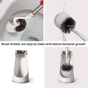 Juego de cepillos de limpieza para inodoros portátiles HOLAMOPA PP con soporte, cerdas gruesas para eliminar manchas y resistente a los olores - Product Image 3