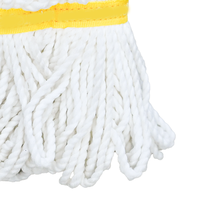 Recharge de tête de balai serpillère en microfibre à boucles, tête de balai serpillère plate en plastique blanche de remplacement pour le nettoyage des sols NO.9413