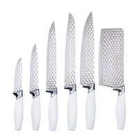 Ensemble de couteaux de cuisine de chef en acier inoxydable de haute qualité avec manche en plastique