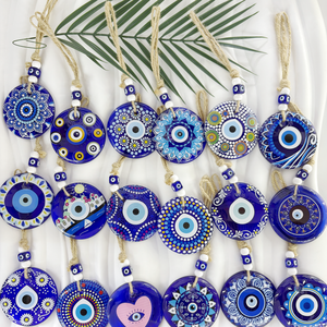 Colgante pintado e impreso de estilo étnico, colgante de coche de ojo del diablo extragrande acrílico, estilo tribal - Product Image 1