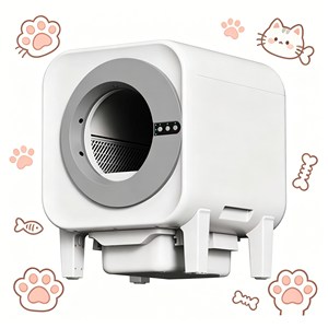 High Quality Self Cleaning Litter <b>Box</b> Chat ABS Material Odor Proof Anti Scatter Large Inner Space For Indoor <b>Cat</b> Care - Product Image 1