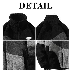 Veste en polaire KingSen personnalisée à blocs de couleur pour homme, chaude, entièrement zippée, décontractée, coupe ample, style streetwear, pour l'hiver - Product Image 6