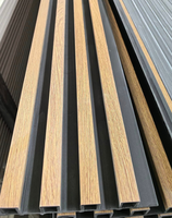 Revêtement mural en WPC co-extrudé, panneau cannelé, imperméable, anti-UV, surface 3D, décoration extérieure pour la maison, la salle de sport et l'extérieur