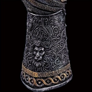 Taza alta de caballero europeo Medieval, taza de mano personalizada con borde cruzado, taza de cerveza, taza de resina de acero inoxidable - Product Image 4