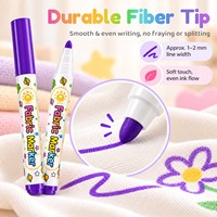 Marqueurs textiles prêts à l'emploi, 8 couleurs, encre à base d'eau non toxique, stylos permanents pour tissu, pour enfants, coloriage DIY, couverture, jouet en peluche