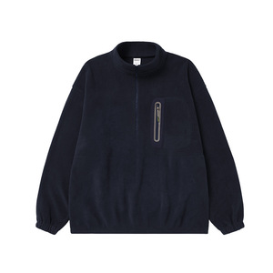 Veste polaire unisexe personnalisée avec logo, 325 grammes, pour l'extérieur, chaude, en sherpa, coupe oversize, sport, ODM - Product Image 4