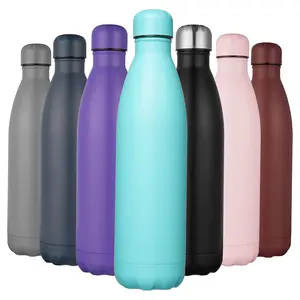 Botellas de agua para gimnasio, regalo personalizado, botella de acero inoxidable, 350ml, 500ml, 750ml, 1000ml, botella de doble pared, frasco isotermo