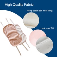 Lavable en machine sans dégâts PUL anti-fuite réutilisable attaches souples coton chanvre biologique compresse d'huile de ricin naturopathique