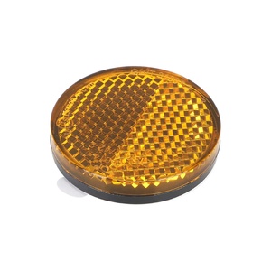 Réflecteur rond jaune KuKirin A1 pour trottinette électrique Kukirin A1, autocollants réfléchissants de sécurité, accessoires de vélo - Product Image 5