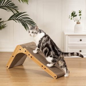 26.8 inci l-bentuk kucing penggores dalam ruangan pohon kucing penggaruk Catnip karton besar bantalan gores mainan bola perlindungan furnitur untuk - Product Image 3