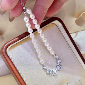 Pulsera de Perlas de Alta Calidad de 5-6 mm para Xiaomi, Elegante Pulsera con Nudo de Mariposa para Niñas de 5 a 6 Años - Product Image 3