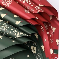 Nouveau Papier Cadeau de Noël 2026, Matériau Imperméable DIY pour Cadeaux de Réveillon, Pommes, Boîtes Cadeaux et Bouquets de Fleurs