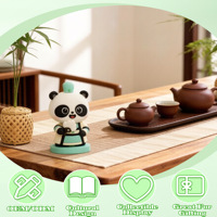 Figurine de panda en PVC personnalisée, style chinois traditionnel, Zhuge Liang, objet de collection, décoration de bureau, cadeau pour la remise des diplômes, Thanksgiving - Non toxique