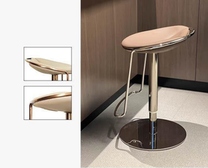 Luxury Modern Swivel Bar <b>Stool</b> Handcrafted Gold Stainless Steel <b>Adjustable</b> <b>Height</b> for Home & Hotel Bar GPRS UP-030 - Product Image 4
