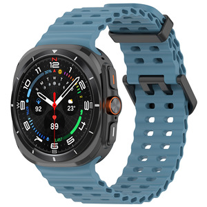 Cinturino di Ricambio in Silicone Traspirante Ocean Hole per Samsung Galaxy <span class=keywords><strong>Watch</strong></span> <span class=keywords><strong>Ultra</strong></span> 2 2026 2025 47mm, Braccialetto Sportivo - Product Image 6