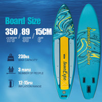 InnoExpo Dropshipping SUP Ultra Large 35" Planche de Stand Up Paddle Gonflable 350*89*15cm Planche de Surf Paddleboard Surf ISUP Supboard