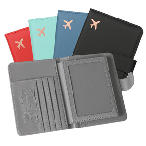 RFID passport <strong>holder</strong> <strong>ticket</strong> protective cover portable multi-function travel abroad multi-card slot PU leather passport <strong>holder</strong> - Product Image 1