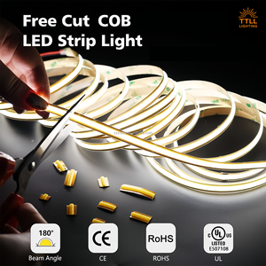Striscia LED COB a Taglio Libero 24V 5mm 528LED/m Alta Densità CRI90 Nastro Flessibile Sottile per Illuminazione Lineare di Armadi |   OEM CE RoHS - Product Image 2