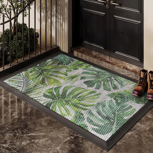 Tapis d'entrée à haute élasticité, motif géométrique, rectangulaire, antidérapant, pour l'extérieur et l'intérieur, tapis de sol pour la maison, fibre de polyester - Product Image 3