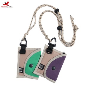 <b>Mini</b> Pattern Polyester Unisex Portable Earphone <b>Pouch</b> Case with Zipper and Chain Strap for Outdoor Travel RTS Bulk Mixed Order - Product Image 1