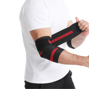 Soporte de compresión para levantamiento de pesas y press de banca, protector de codo para hombres y mujeres, protección atlética para la articulación del codo - Product Image 1