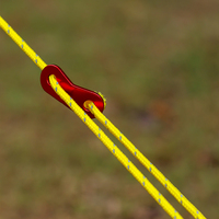 Cordes de tente haute réflectivité 4 mm Cordes de camping légères haute résistance avec tendeur en aluminium pour tente