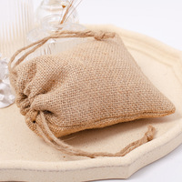 Sacs cadeaux en jute et lin avec cordon de serrage pour kit de récupération après une gueule de bois, pochettes pour kit de récupération pour voyages entre filles