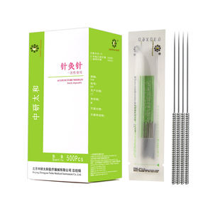 Aiguilles d'<span class=keywords><strong>acupuncture</strong></span>, médecine chinoise, en acier inoxydable, sans douleur, poignée argent, 1/500 pièces - Product Image 1