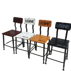 قبول مخصص صناعي مصنوع يدويًا أثاث آشلي المعدني المتوقف كراسي بار عالية - Product Image 1