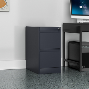 Armoire de classement métallique à 2 tiroirs en acier, style moderne et minimaliste, écologique, pour bureau à domicile, chambre ou école - Product Image 1