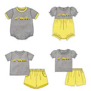 Meilleur fabricant de vêtements bon marché costume simple en coton couleur unie pour garçons ensembles de vêtements pour nouveau-nés vêtements pour bébés