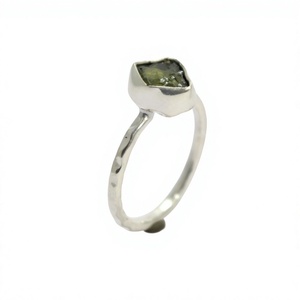 Natural Green Tourmaline Rough Gemstone Handmade <b>Ring</b> 925 Sterling Silver Jewelry Wholesale Factory Price - Product Image 2