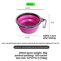 Gamelle pliable personnalisable pour grand chien, en élastomère thermoplastique, portable, pour l'alimentation des animaux de compagnie en extérieur et en voyage, avec logo personnalisé, directement de l'usine