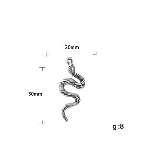 <b>Snake</b> Pendant Necklace Stainless Steel Men's Animal Retro Punk Style 190109 - Product Image 5